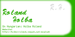 roland holba business card